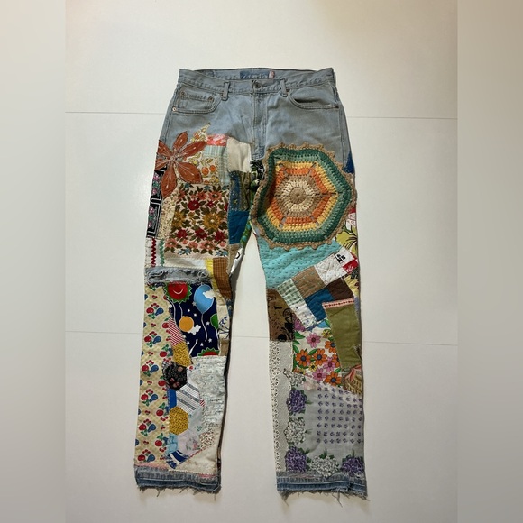 Levi's Other - Vintage Levi’s OOAK Patchwork Reworked Upcycle 1 Of 1 Hippie Custom Denim Jeans
